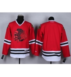 NHL chicago blackhawks blank Stitched red jersey[2014 new]