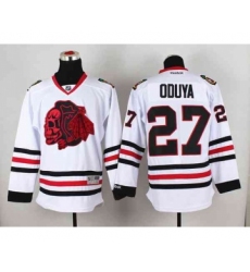 nhl jerseys chicago blackhawks #27 oduya white[the skeleton head][oduya]