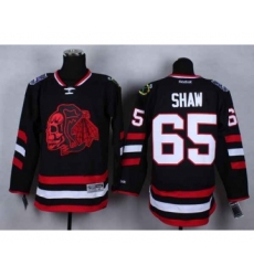 nhl jerseys chicago blackhawks #65 shaw black[2014 new stadium][the skeleton head]
