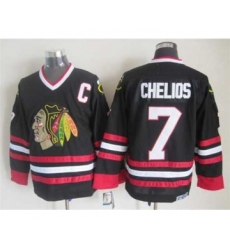 nhl jerseys chicago blackhawks 7 chelios black[patch C][chelios]