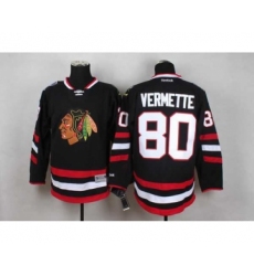 nhl jerseys chicago blackhawks #80 vermette black[2014 new stadium]