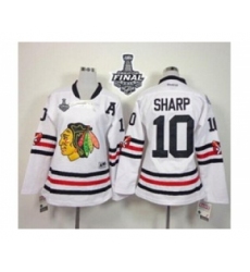 women nhl jerseys chicago blackhawks #10 sharp white[2015 winter classic][2015 stanley cup][patch A]