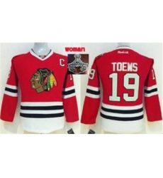 women nhl jerseys chicago blackhawks #19 toews red[2015 Stanley cup champions][patch c]