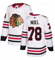 Youth Adidas Chicago Blackhawks 78 Nathan Noel Authentic White Away NHL Jersey 