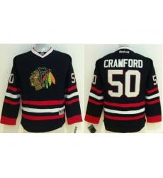 Youth Chicago Blackhawks #50 Corey Crawford Black Stitched NHL Jersey