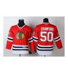 Youth nhl jerseys chicago blackhawks #50 crawford red