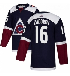 Youth Adidas Colorado Avalanche 16 Nikita Zadorov Authentic Navy Blue Alternate NHL Jersey 