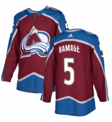 Youth Adidas Colorado Avalanche 5 Rob Ramage Premier Burgundy Red Home NHL Jersey 