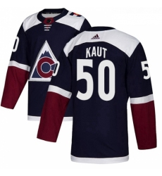 Youth Adidas Colorado Avalanche 50 Martin Kaut Authentic Navy Blue Alternate NHL Jerse