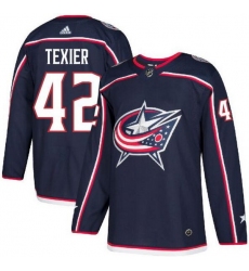 Men Columbus Blue Jackets 42 Alexandre Texier Navy Adidas Jersey