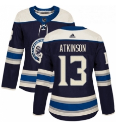 Womens Adidas Columbus Blue Jackets 13 Cam Atkinson Authentic Navy Blue Alternate NHL Jersey 