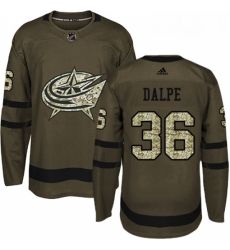 Youth Adidas Columbus Blue Jackets 36 Zac Dalpe Premier Green Salute to Service NHL Jersey 