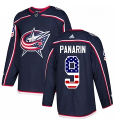 Youth Adidas Columbus Blue Jackets 9 Artemi Panarin Authentic Navy Blue USA Flag Fashion NHL Jersey 