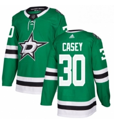 Mens Adidas Dallas Stars 30 Jon Casey Premier Green Home NHL Jersey 