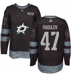 Mens Adidas Dallas Stars 47 Alexander Radulov Authentic Black 1917 2017 100th Anniversary NHL Jersey 