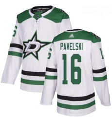 Stars #16 Joe Pavelski White Road Authentic Stitched Hockey Jersey