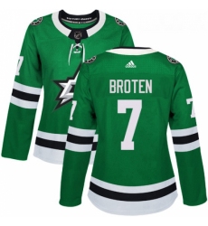 Womens Adidas Dallas Stars 7 Neal Broten Premier Green Home NHL Jersey 