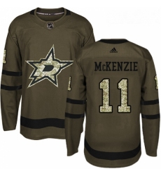 Youth Adidas Dallas Stars 11 Curtis McKenzie Premier Green Salute to Service NHL Jersey 