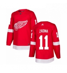 Mens Adidas Detroit Red Wings 11 Filip Zadina Premier Red Home NHL Jersey 