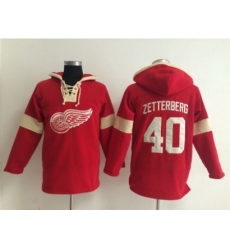 NHL detroit red wings #40 zetterberg red jerseys[pullover hooded sweatshirt]