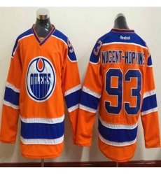 Edmonton Oilers #93 Nugent-Hopkins Orange Stitched NHL Jersey