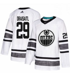 Mens Adidas Edmonton Oilers 29 Leon Draisaitl White 2019 All Star Game Parley Authentic Stitched NHL Jersey 