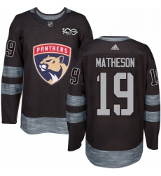 Mens Adidas Florida Panthers 19 Michael Matheson Premier Black 1917 2017 100th Anniversary NHL Jersey 