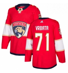 Mens Adidas Florida Panthers 71 Radim Vrbata Authentic Red Home NHL Jersey 