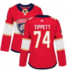 Womens Adidas Florida Panthers 74 Owen Tippett Premier Red Home NHL Jersey 