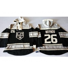 Los Angeles Kings #26 Slava Voynov Black Sawyer Hooded Sweatshirt Stitched NHL Jersey