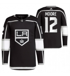 Men Los Angeles Kings 12 Trevor Moore Black Stitched Jersey