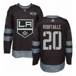 Mens Adidas Los Angeles Kings 20 Luc Robitaille Premier Black 1917 2017 100th Anniversary NHL Jersey 