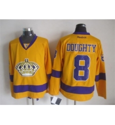 NHL Los Angeles Kings #8 Drew Doughty yellow jerseys