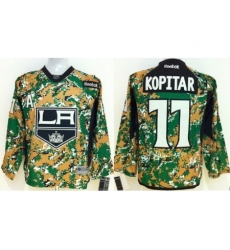 Kids Los Angeles Kings 11 Anze Kopitar Camo NHL Jerseys