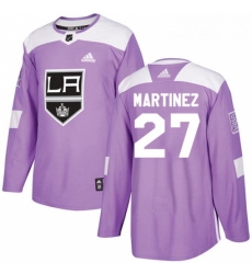 Youth Adidas Los Angeles Kings 27 Alec Martinez Authentic Purple Fights Cancer Practice NHL Jersey 