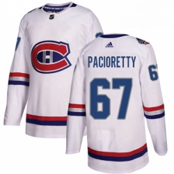 Mens Adidas Montreal Canadiens 67 Max Pacioretty Authentic White 2017 100 Classic NHL Jersey 