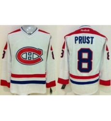 Montreal Canadiens #8 Brandon Prust White Stitched NHL Jersey