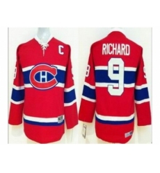 Youth nhl jerseys montreal canadiens #9 richard red [patch C]