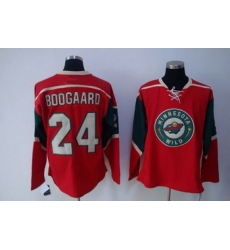 Minnesota Wild 24 boogaard red jerseys