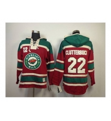 NHL Jerseys Minnesota Wild #22 clutterbuck red-green[pullover hooded sweatshirt]