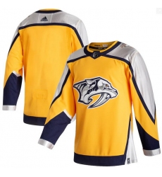 Men Nashville Predators Blank Yellow 2020 21 Reverse Retro Adidas Jersey