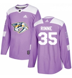 Youth Adidas Nashville Predators 35 Pekka Rinne Authentic Purple Fights Cancer Practice NHL Jersey 