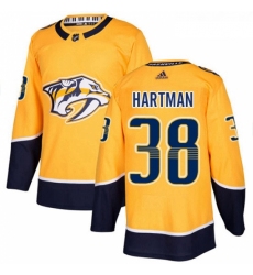 Youth Adidas Nashville Predators 38 Ryan Hartman Authentic Gold Home NHL Jersey 