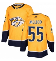 Youth Adidas Nashville Predators 55 Cody McLeod Authentic Gold Home NHL Jersey 