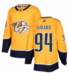 Youth Adidas Nashville Predators 94 Samuel Girard Authentic Gold Home NHL Jersey 