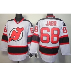 New Jersey Devils 68 Jaromir Jagr White NHL Jerseys