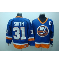 Islanders #31 Billy Smith Stitched Baby Blue CCM Throwback NHL Jersey