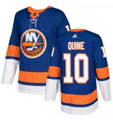 Youth Adidas New York Islanders 10 Alan Quine Authentic Royal Blue Home NHL Jersey 