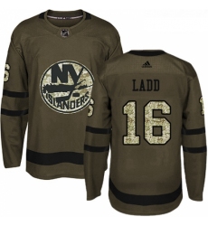 Youth Adidas New York Islanders 16 Andrew Ladd Premier Green Salute to Service NHL Jersey 