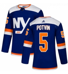 Youth Adidas New York Islanders 5 Denis Potvin Premier Blue Alternate NHL Jersey 